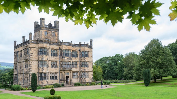 The south-facing entrance front at Gawthorpe Hall, Lancashire